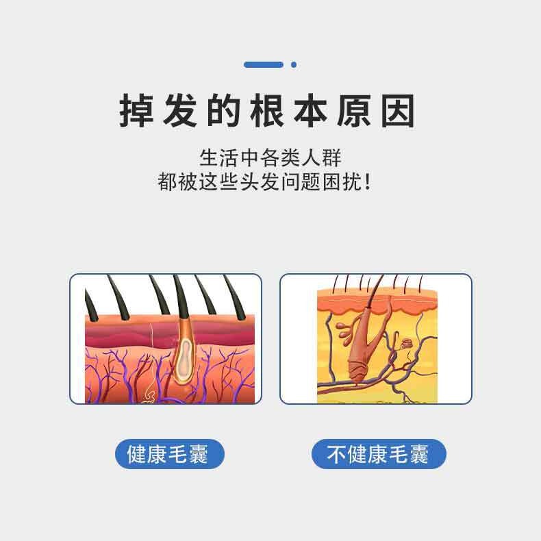 クロスボーダー多機能電気マッサージスプレーコーム赤と青の光ヘアケア頭皮経絡マッサージャー抗脱毛|undefined