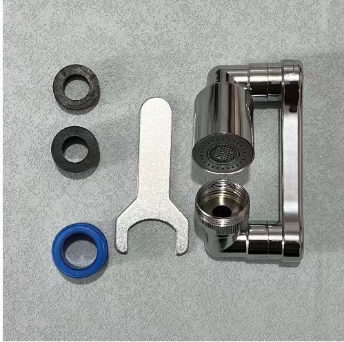 Grifos universales extensión de brazo mecánico todo cobre lavabo giratorio boquilla de filtro anti-spillación burbujeante