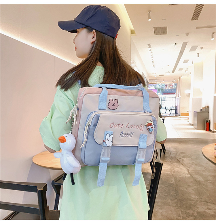 Dual-use Portable School Primary School Students One-shoulder Messenger Backpack Make-up Class Backpack display picture 32