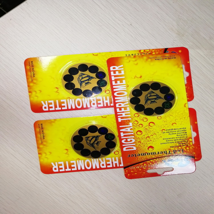 水族箱鱼缸温度计卡供应 爬虫箱用温度计 优质变色温度计