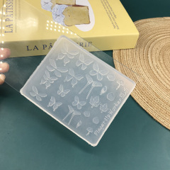 3D美甲模具立体硅胶新款凸起超薄蝴蝶仿真纹路食品级硅胶diy指甲
