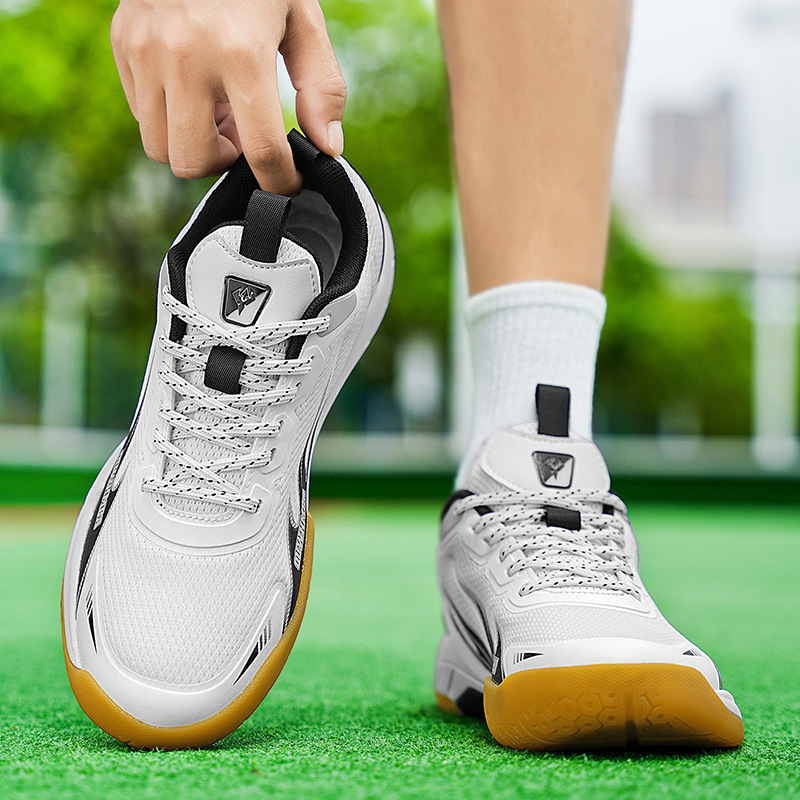 Luminous Fluorescent Badminton Shoes for Men and Women, Breathable Shock-Absorbing Parent-Child Tennis Volleyball Table Tennis Sports Training Shoes