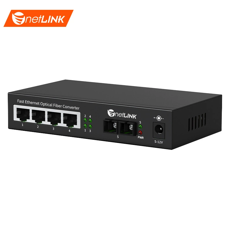 Сетевой оптоволоконный трансивер NetLINK HTB-GS-03/4GE-M Гигабит 1 оптический 4 электрический многомодовый двойной волокно