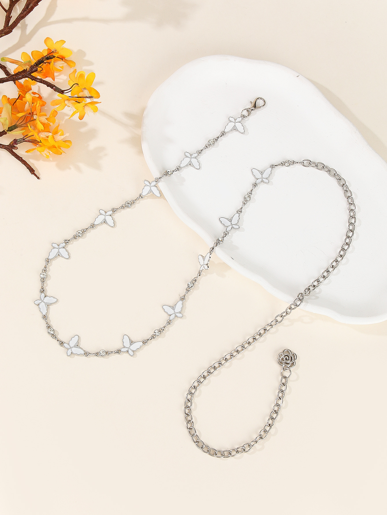 60g Weight Waist Chain Classification 1 Piece Quantity Basic Occasion Iron Material Butterfly Pattern Women's Gender Plating Design Sweet Style Sweet Butterfly Iron Plating Women's Chain Belts 3