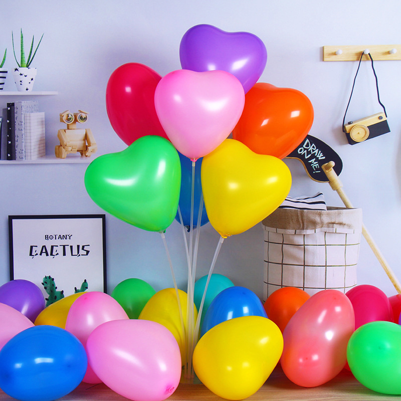 Globo de amor decoración de la habitación de la boda centro comercial actividad diseño globo de látex en forma de corazón celebración confesión globo en forma de corazón
