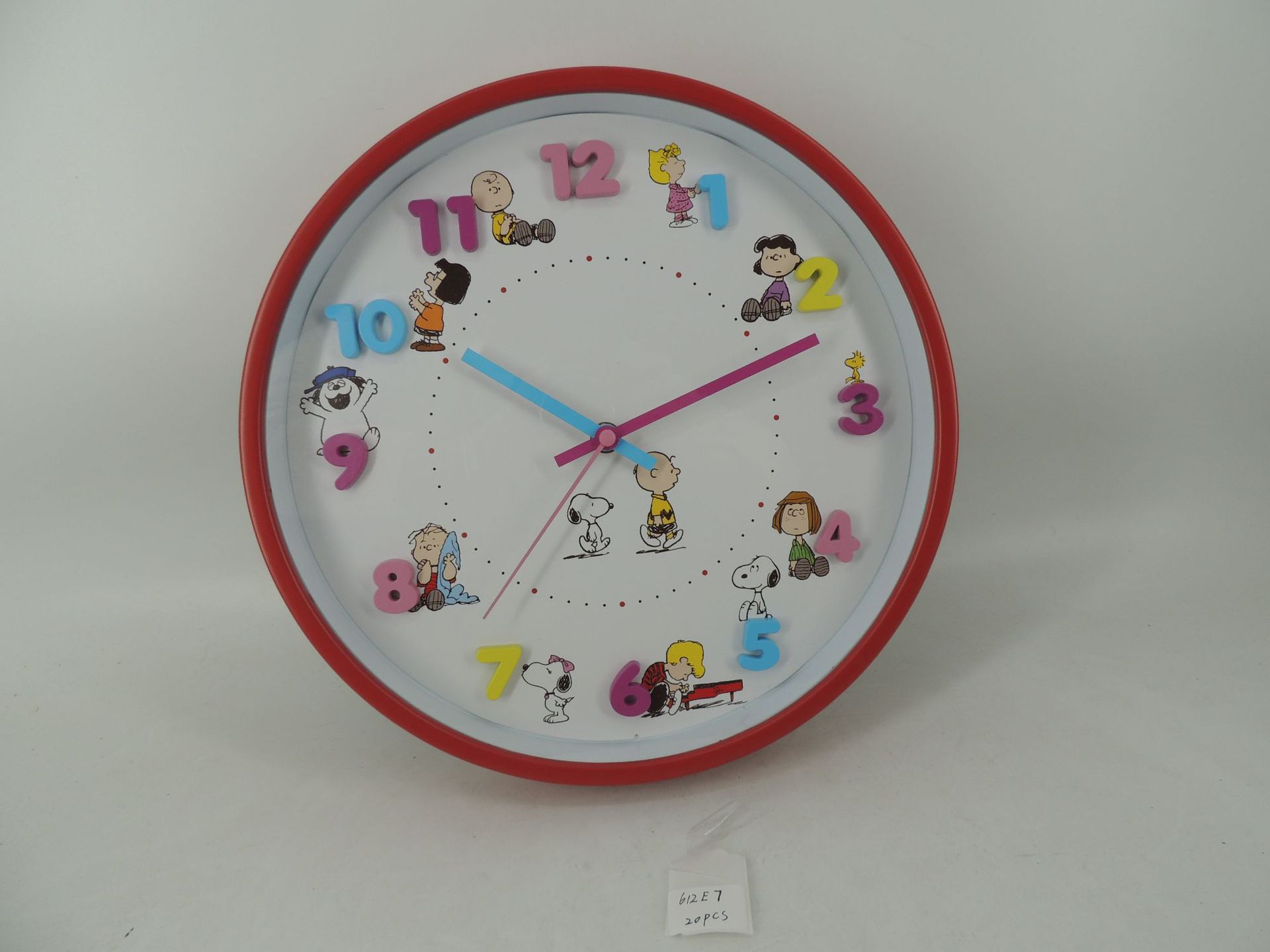 Reloj infantil creativo de 12 pulgadas con números 3D coloridos - Varios colores - Venta directa de fábrica Willie - Alta demanda