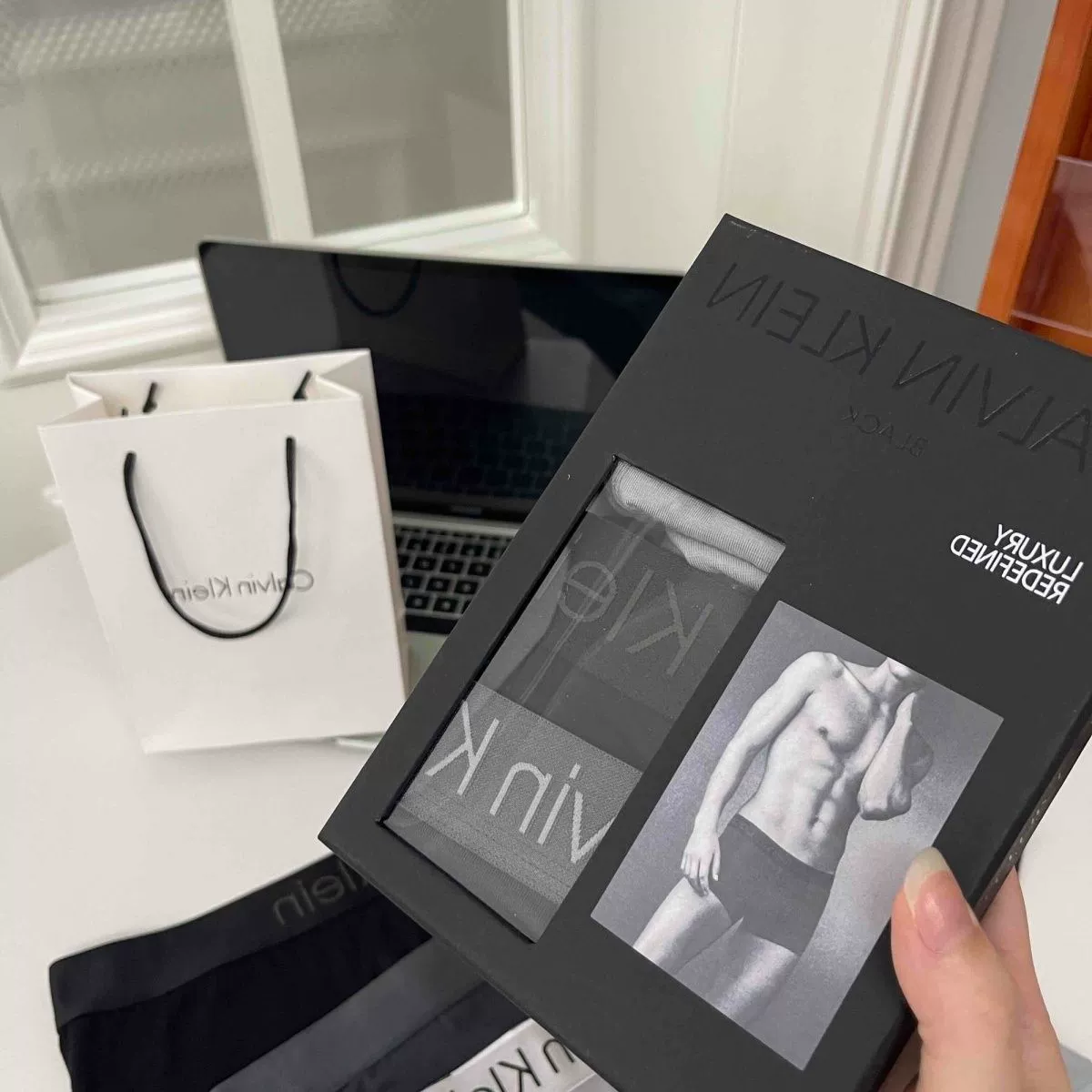 BLACK男士内裤男平角裤莫代尔四角裤高弹力轻薄短裤高端礼盒装3条