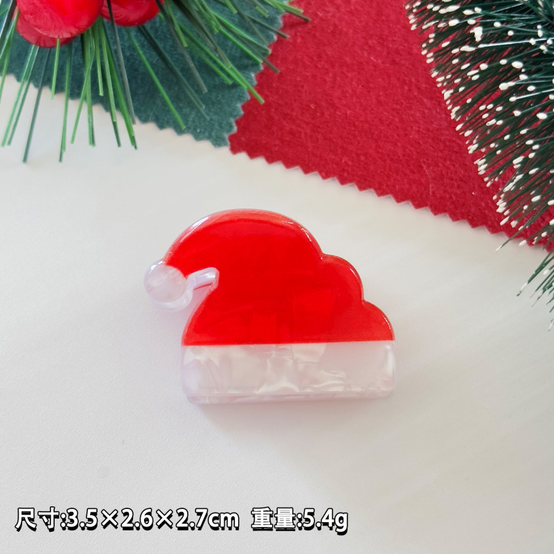 圣诞节小发夹姜饼人圣诞树雪人小抓夹可爱圣诞老人碎发夹节日发饰|undefined