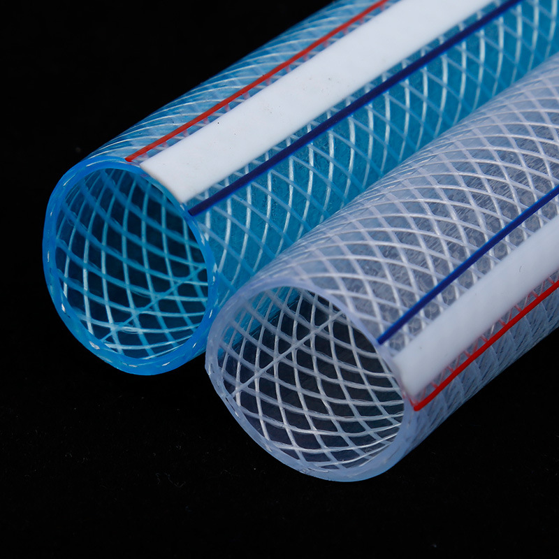 pvc蛇皮管透明软管纤维增强水管家用加厚灌溉网纹塑料软管