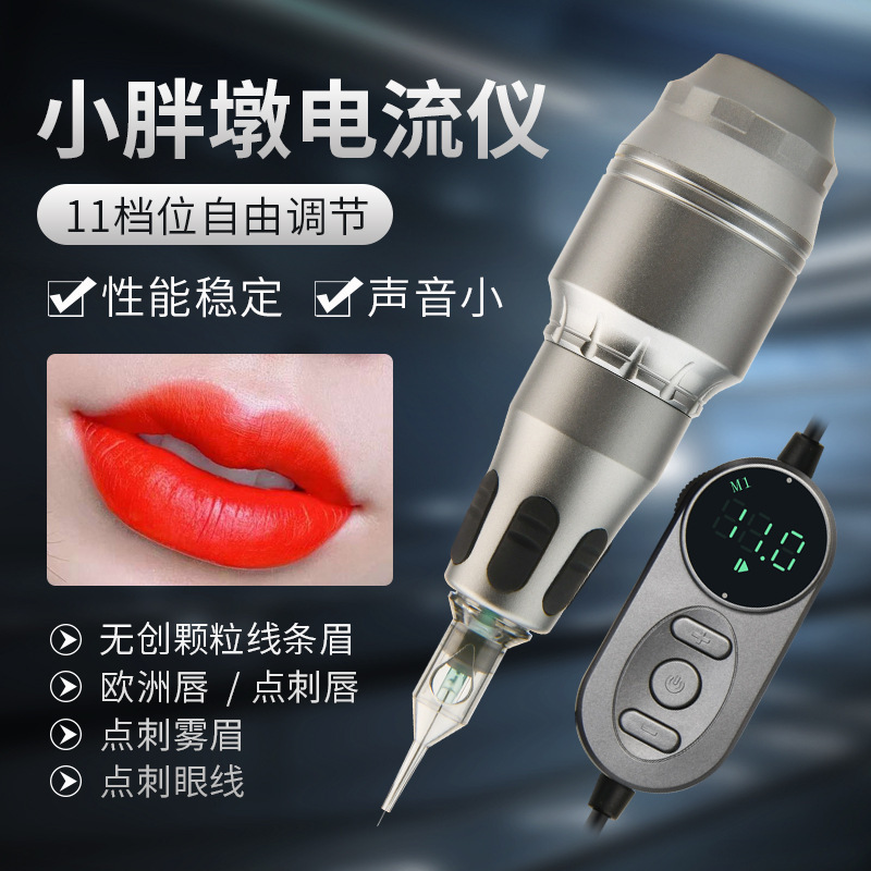 Tattoo machine with multi-frequency and ammeter, all-in-one machine for lip and eyebrow tattooing, European lip pigment, wild line eyebrow machine