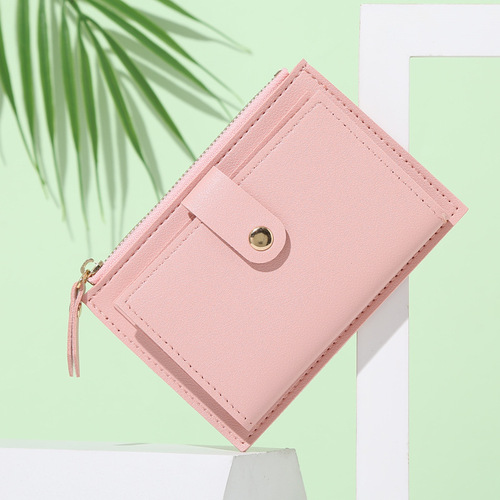  New Women's Wallet Short Wallet Women's Summer Thin Cute Simple Student Coin Purse Women's Niche Design
