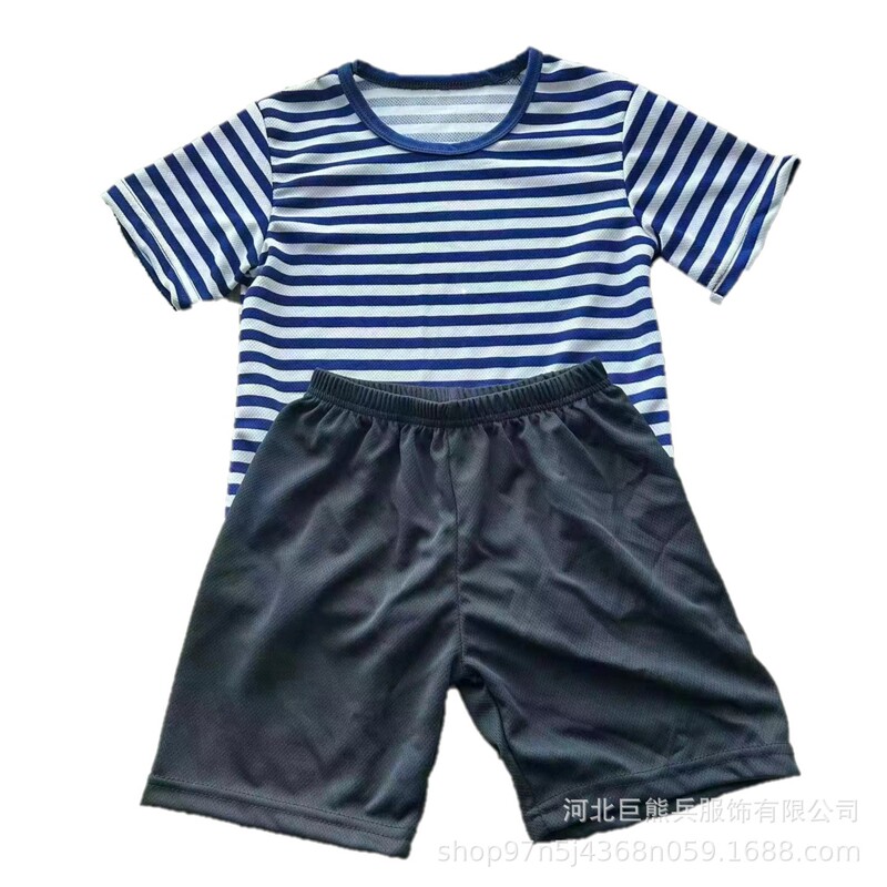 Children's Camouflage T-Shirt Short-Sleeved Suit, Primary and Secondary School Students' Military Training Uniform, Summer Camp Physical Training Uniform, Sailor Shirt That Absorbs Sweat Children's Camouflage T-Shirt Short-Sleeved Suit, Primary and Secondary School Students' Military Training Uniform, Summer Camp Physical Training Uniform, Sailor Shirt That Absorbs Sweat