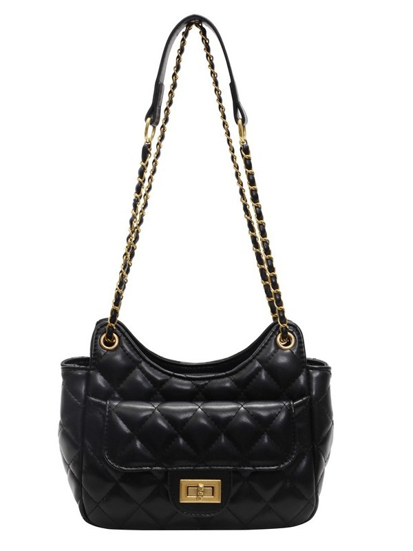 Xiaohongshu Bolsos pequeños populares de este año para mujer 2025 nuevo bolso de mensajero de hombro de cadena de bordado de rombos transfronterizos