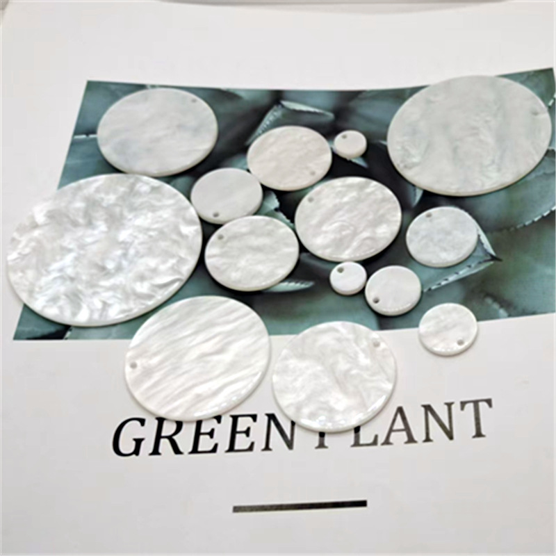 Acrylic Imitation Shell Disc DIY Jewelry Accessories Clothing Bags Handmade Materials Hair Accessories Earrings Pendants Wholesale
