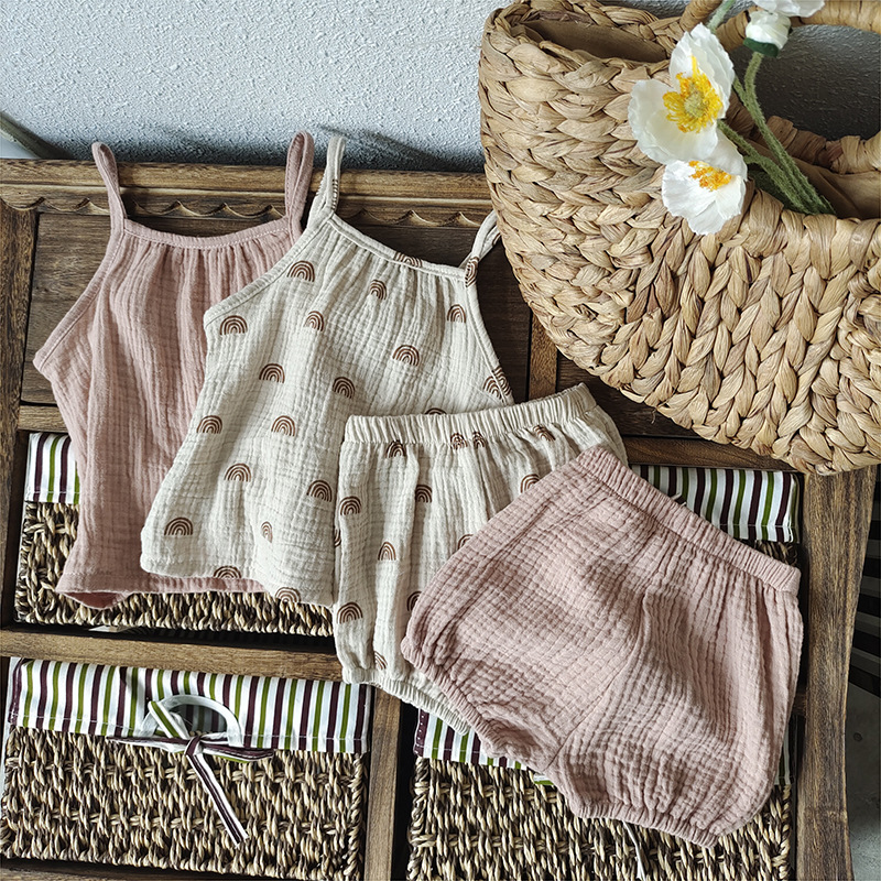 Breathable children's brand rainbow set for early age