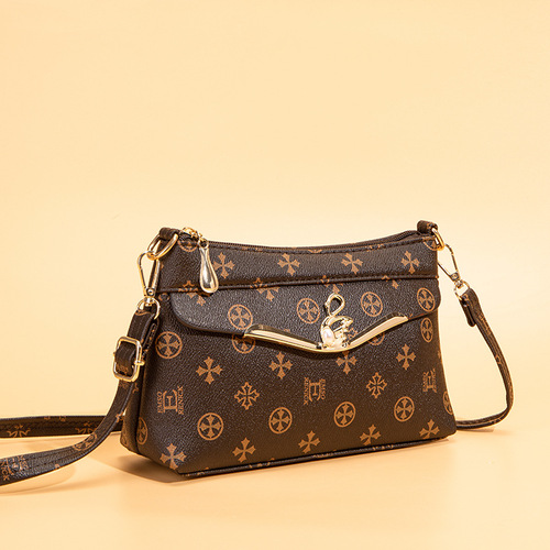 Mid-aged mother crossbody bag trendy new lady phone bag versatile elderly buy menu shoulder soft leather small bag