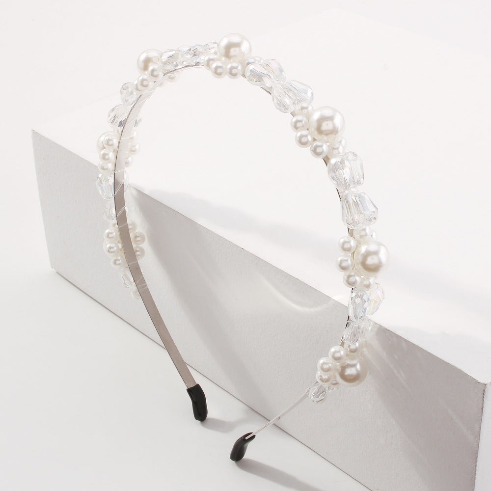 Fashion New Imitation Pearl Flower Headband display picture 6