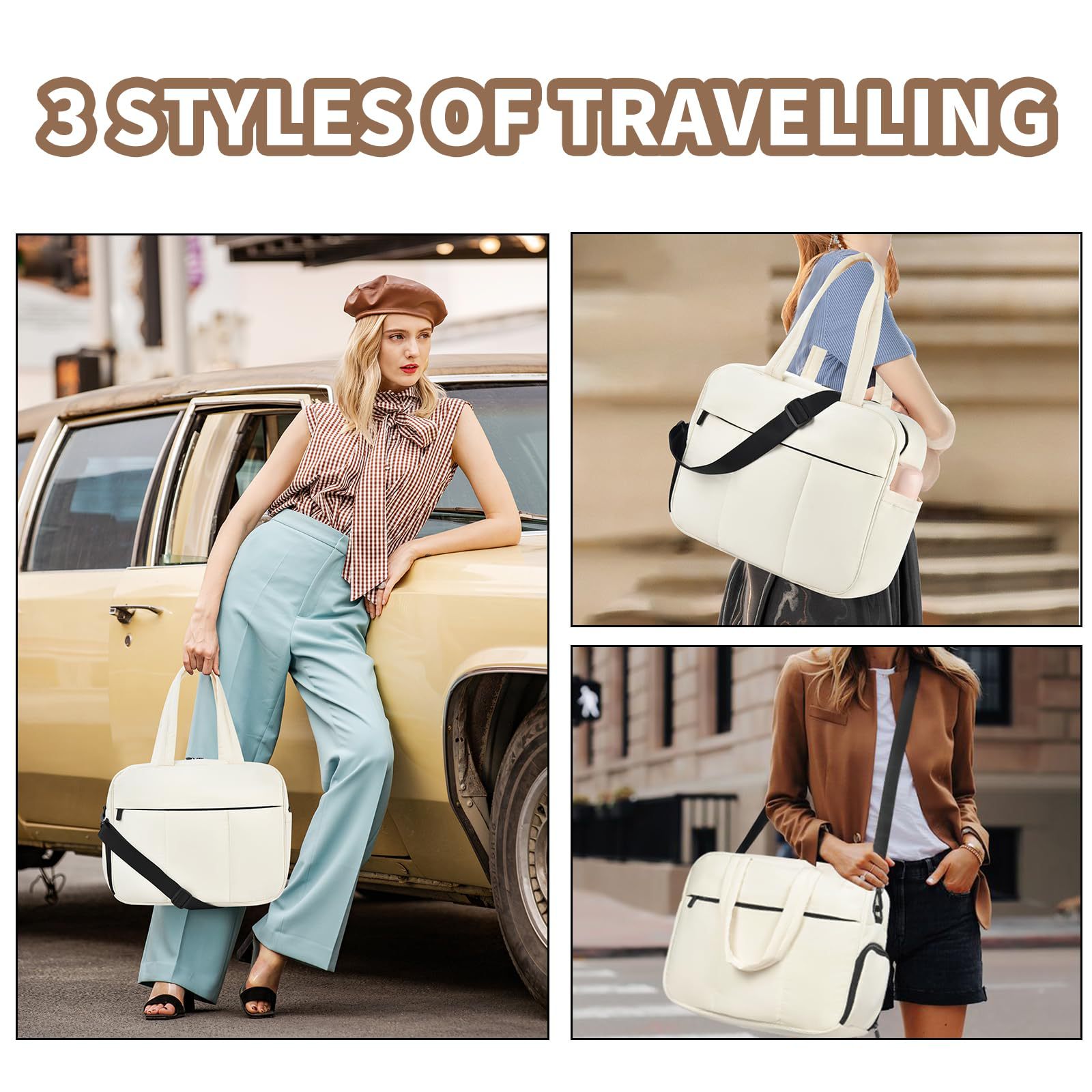 Voyage pour femme, bagage de voyage week-end avec sac étanche, sac de sport et de fitness portable_voghion.com