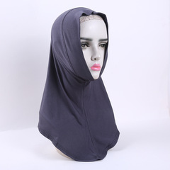 Cross-border new wood fiber material airplane round mouth base hat integrated headband hat, solid color elastic ethnic headscarf hat