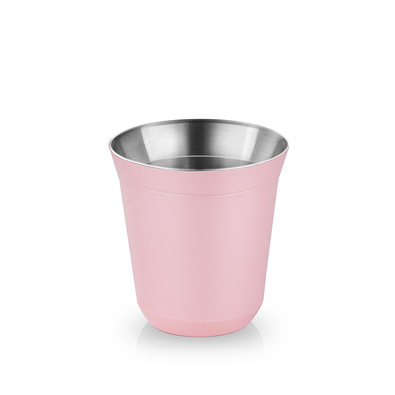 Taza de café de acero inoxidable cápsula taza de café 304 aislamiento doble taza portátil taza de té cerveza taza de leche traje