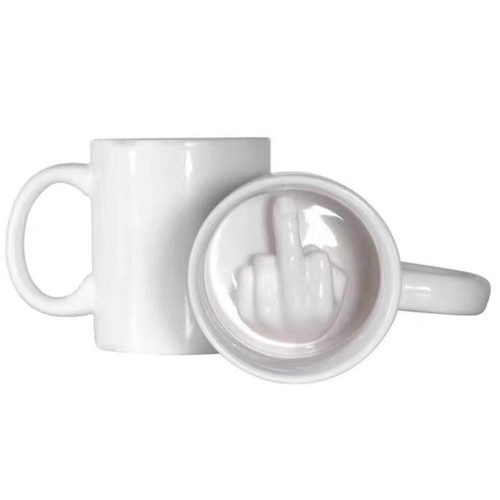 Finger Cup Ceramic Mugs Fark Cup Personalized Ceramic Finger Cup PrankFuck Mug Straight Finger