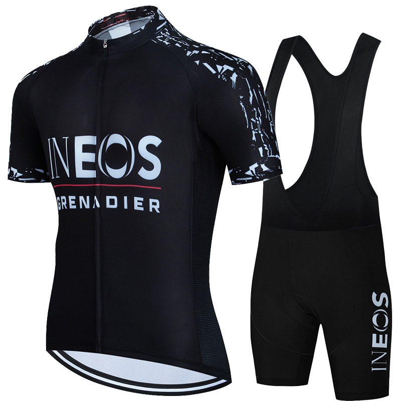 Cross-Border Summer Breathable Cycling Jersey Bib Short Sleeve Set Bicycle Clothing Cycling Suit Factory Cool