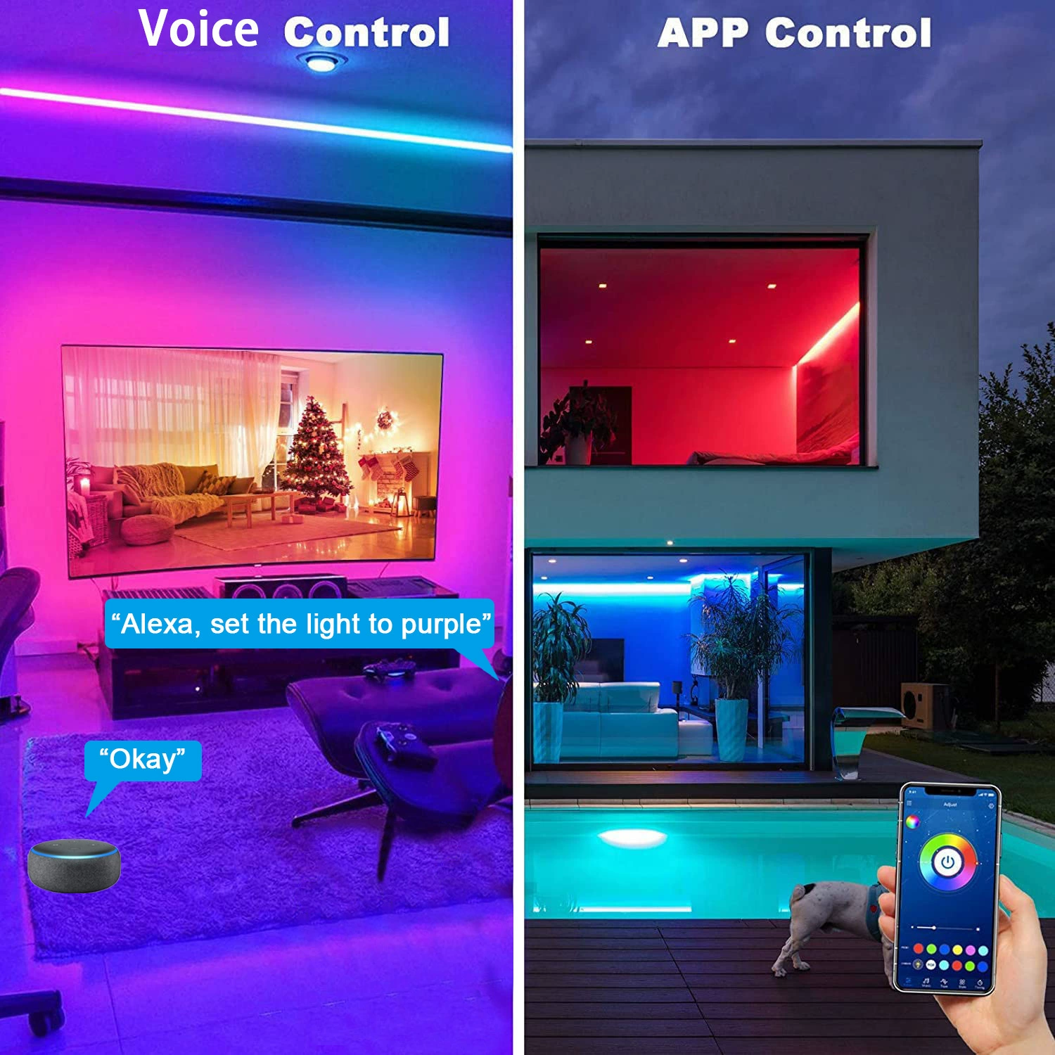 Лента с низким напряжением 5 В — лампа 5050 wifi смарт LED ремень для света RGB музыкальная лента USB голос Bluetooth управление