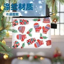 跨境新款圣诞节卡通零钱包包小学生高级感卡包高颜值可爱收纳包包