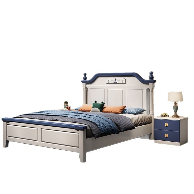 Cama para niños americana de madera maciza simple niño 1,5 m cama doble individual con almacenamiento niña 1,2 m adolescente image 4