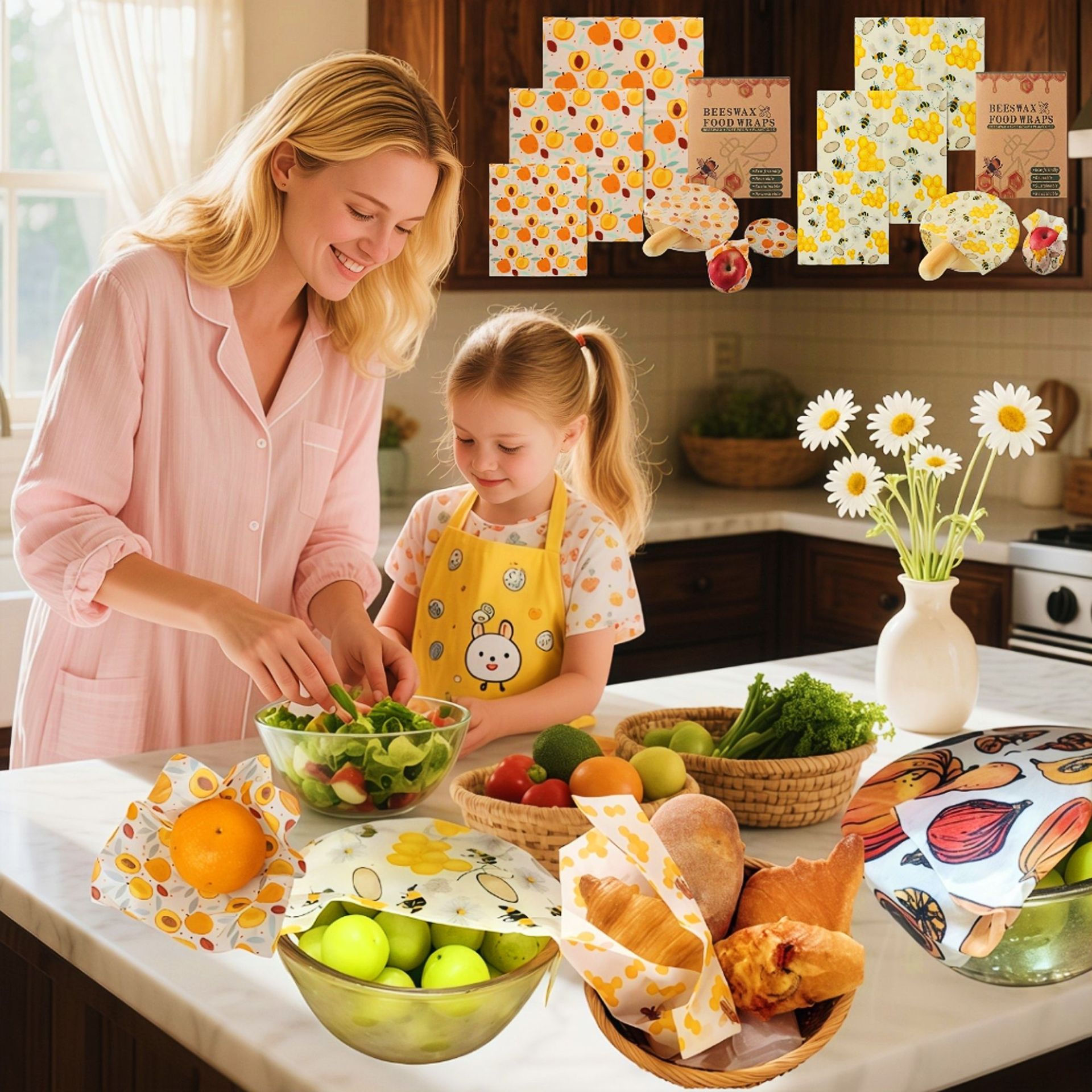Fábrica de fuente de cera de abeja paño lavado con agua reutilizable bolsa de cera de abeja de grado alimenticio bolsa de pan bolsa de algodón