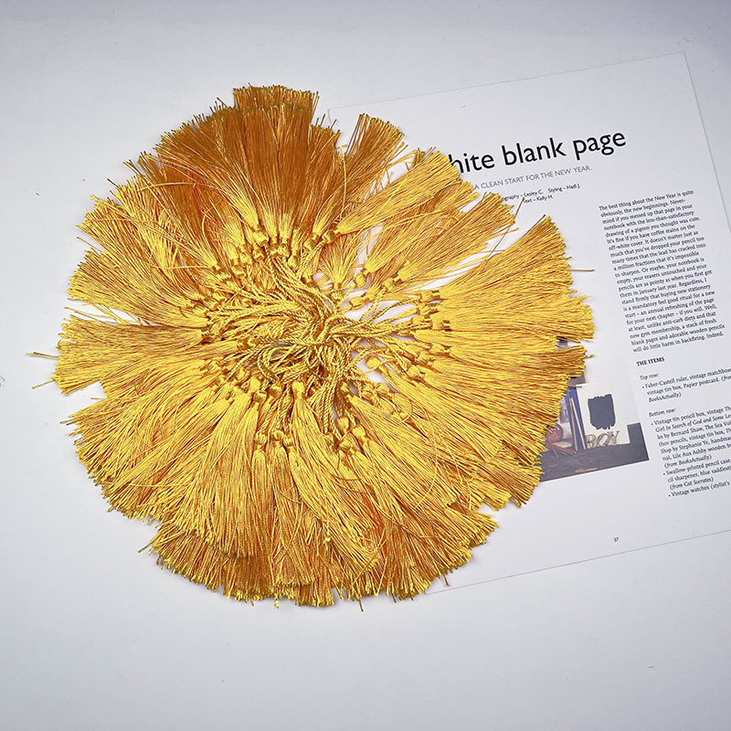 メーカーの現物の金色の流蘇穂の工芸品はしおりの扇子のペンダントを飾って穂のレースの補助材料の卸売りをつります。|undefined