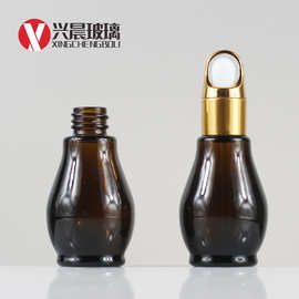 现货 10ml茶色葫芦瓶 30ml棕色单葫芦瓶 精油瓶 按摩保健瓶子玻璃