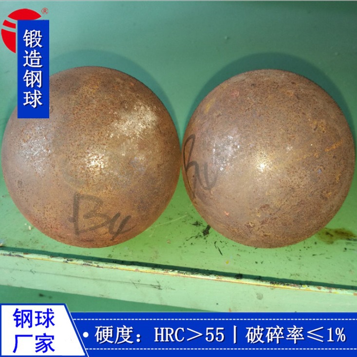 厂家直供选矿厂用研磨介质60mm锻造钢球  石英砂球磨机用实心铁球
