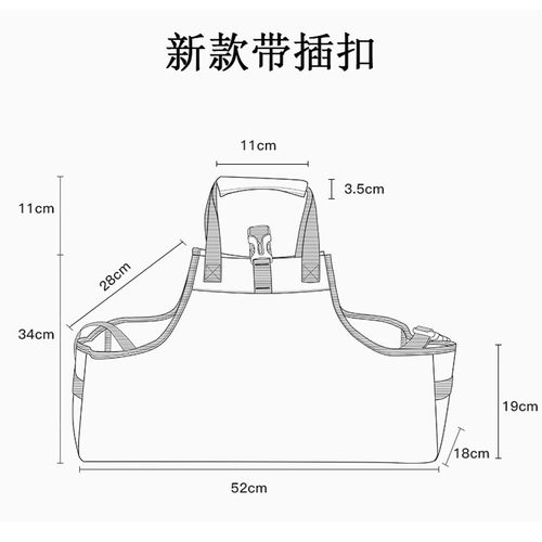 Summer outdoor camping canvas bag camping portable large-capacity firewood collection bag picnic portable logging storage bag