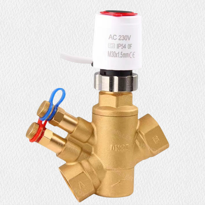 上海f动态平衡电动二通阀DN20 25MM 3/4风机盘管系统电动平衡阀