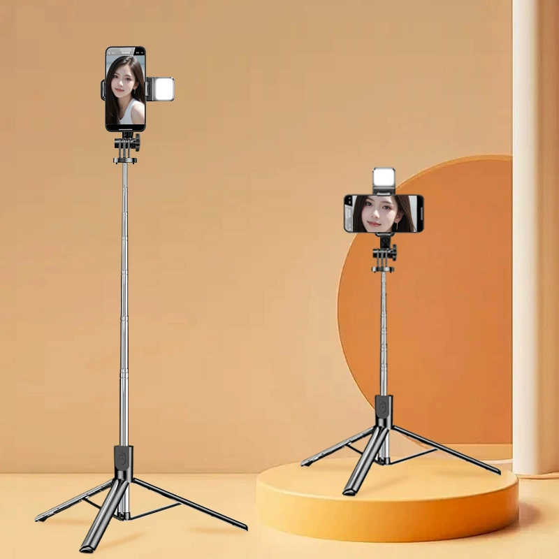 Мобильный телефон в прямом эфире путешествия селфи беспроводной Bluetooth телескопический свет