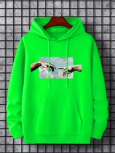 U 26535 Korean print hooded loose sweatshirt ����ӡ����ñ��