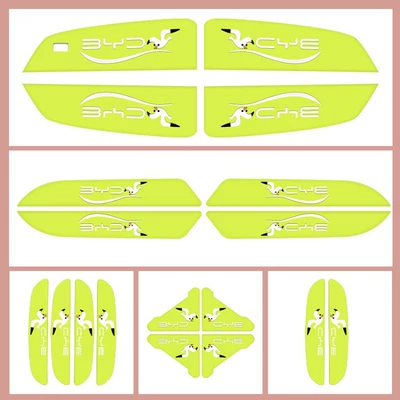 and Door Corner Protective Film, Qapı və bamper qoruyucu zolaqlar - green-full-car-18-piece-set