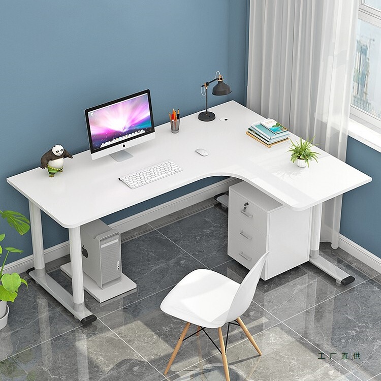 Corner Computer Desk E-Sports Double Desktop Home Corner Desk Bookshelf Combination Bedroom L-Shaped Office Desk
