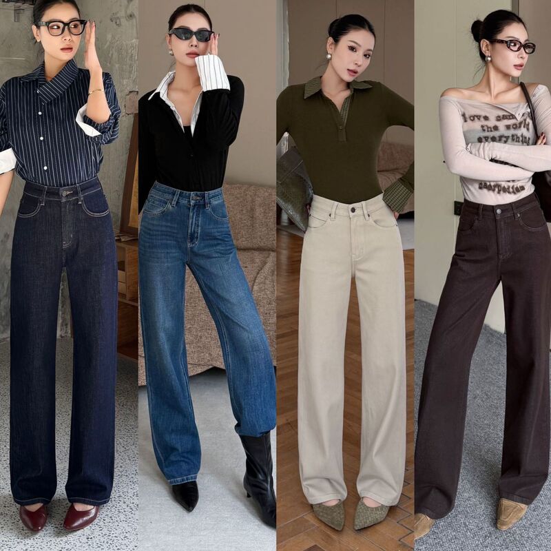 My personal favorite pants~ Off-white slim-fit women's jeans, straight loose slimming floor-length wide-leg pants, new autumn 2026 model My personal favorite pants~ Off-white slim-fit women's jeans, straight loose slimming floor-length wide-leg pants, new autumn 2026 model