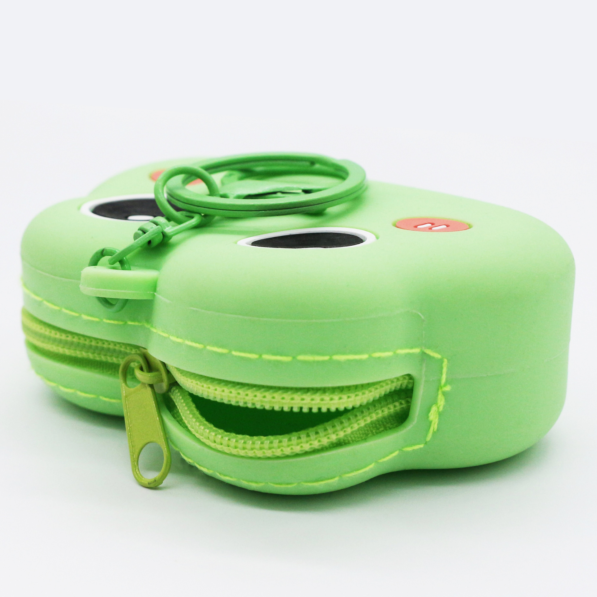 Nuevo monedero de cambio de silicona en stock colgante rana pareja llavero de dibujos animados almacenar animales cartera pequeña al por mayor