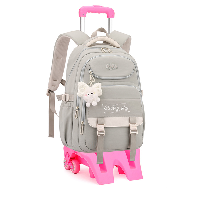 Mochila de pescado natural 3 - 6 grados de moda de alta capacidad mochila de estudiantes de secundaria escalera ligera caja de tracción