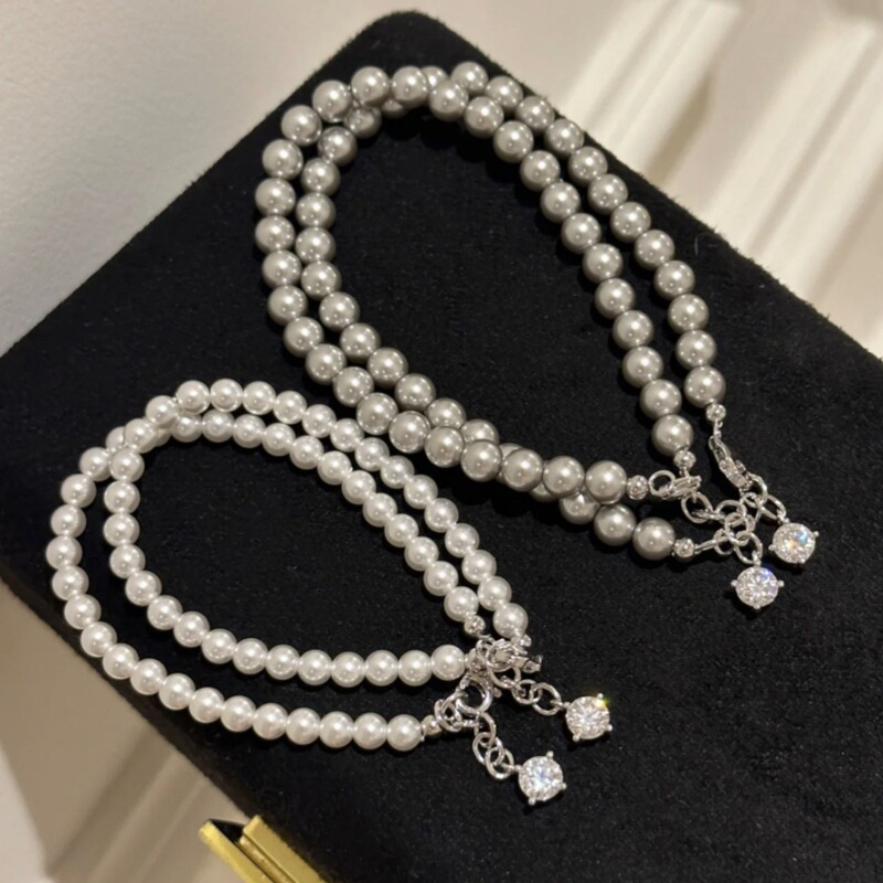 2024 New French Retro Exquisite Pearl Bubble Bracelet Women's Diamond High-end Light Luxury Simple Jewelry 2024 New French Retro Exquisite Pearl Bubble Bracelet Women's Diamond High-end Light Luxury Simple Jewelry
