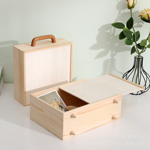 Wooden Lid Blue Wooden Box Bridesmaid Souvenir Wedding Girl Best Friend Groomsman Small Gift Box Wedding Candy Solid Wood