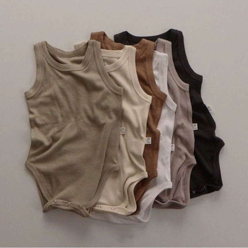 Мягкий эластичный комбинезон Baby Stomp 1 месяц в Корейском стиле, Летний жилет для скалолазания без рукавов для ребенка