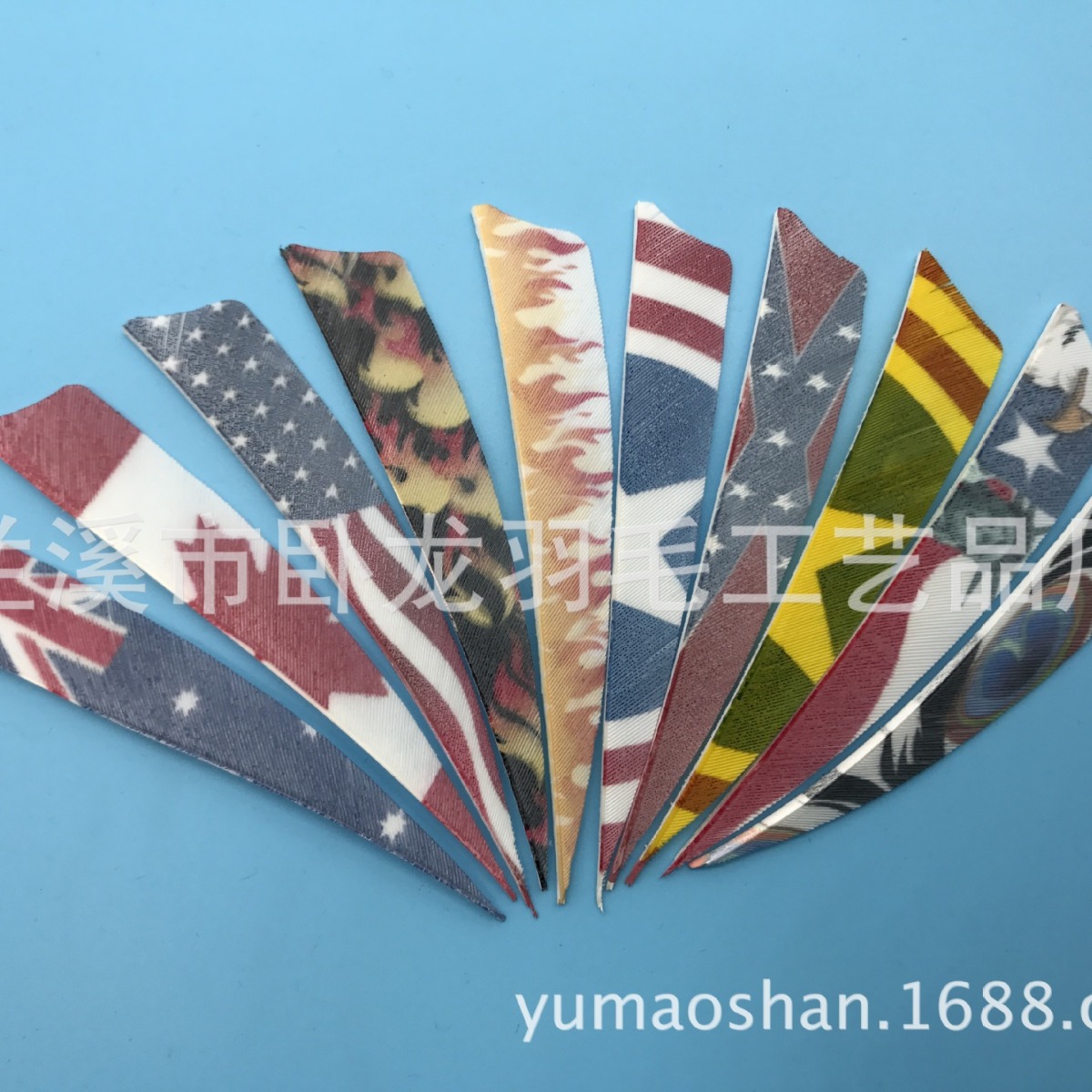 Import pattern colorful arrow feathers flag