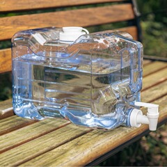 2ガロン屋外贮蓄バケツ蛇口付き7.56L旅行キャンプケトル家庭用纯粋な水タンク