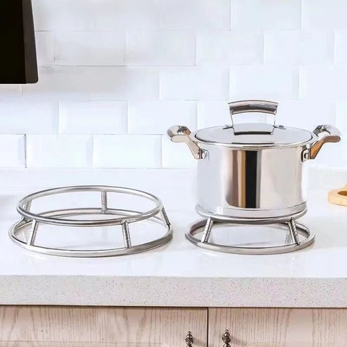 Thickened Stainless Steel Kitchen Pot Rack, Anti-Scalding Pot Stand, Double-Layer Pot Mat, Heat-Insulating Pot Holder, Specialized Wok Rack