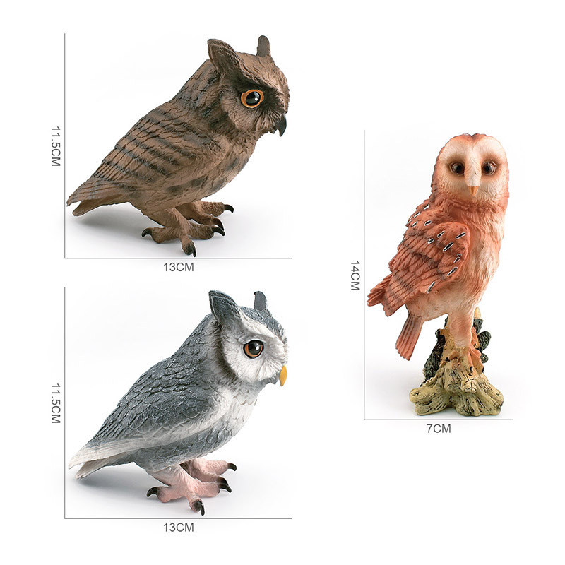 Transfronterizo de los niños de simulación cognitiva búho almacén mono águila pájaro modelo animal decoración de escritorio adornos