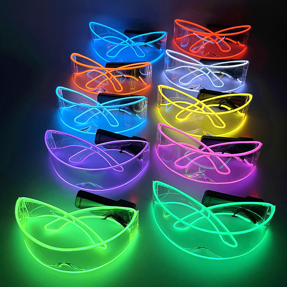 Gafas LED coloridas para fiestas Navidad y eventos nocturnos